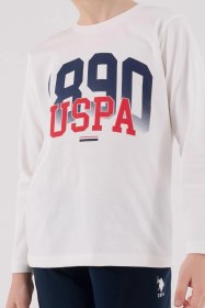 Resim U.s. Polo Assn. Erkek Çocuk Uzun Kol Pijama Takım Beyaz-1775 Beyaz 