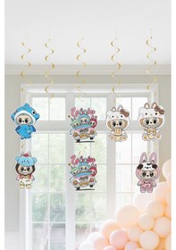 Resim Tavan Sarkıt Süsü Labubu 6 Lı Paket Helezon Assmal Çok Renkli 