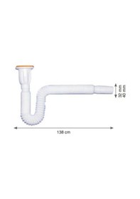 Resim Körüklü Lavabo Sifonu Uzun 138cm 