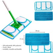 Resim Aubyhe Mavi Taban Temizlik Bezi - Swiffer Uyumlu, Bağcıklı Desen, Ev İçi Kullanıma Ideal, Dayanıklı Malzeme İle Üretildi 