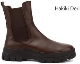 Resim GÖNDERİR Kadın Kauçuk Taban Hakiki Deri Chelsea Bot GKZB13452411 
