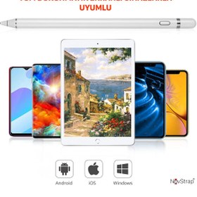 Resim NovStrap Huawei Mediapad T3/t5/t8/t10/t10s/matepad Uyumlu Active Stylus Dokunmatik Kalem Pencil 