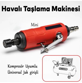 Resim Nzb Kompresör Uyumlu Havalı Kalıpçı Taşlama Makinesi Jak Girişli 0.3 Hp 25000 Rpm 6.5 Bar 1/4" 6 mm Pens 