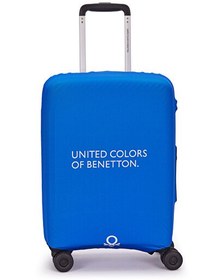 Resim United Colors Of Benetton Likralı Sax Mavi Orta Boy Koruyucu Valiz Kılıfı 