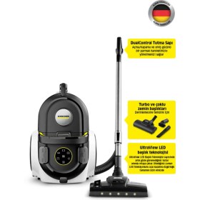 Resim Karcher Vcc 6 Cyclonex Dualcontrol B&w Toz Torbasız Turbo ve LED Başlıklı Süpürge 