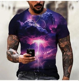 Resim Snapbuy 3d Baskılı Erkek Moda Tişört - Kısa Kollu Günlük Spor Giyimyellow Yellow 