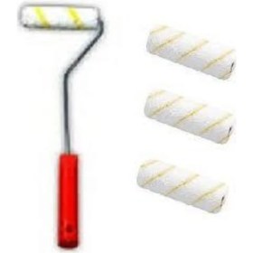 Resim Kl Home Boyama Için Parmak Rulo Saplı ve 3 Adet Yedek Dahildir 