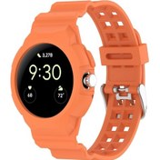 Resim Sones Google Pixel Watch 2 Entegre Tamamen Kapalı Silikon Saat Kordonu 
