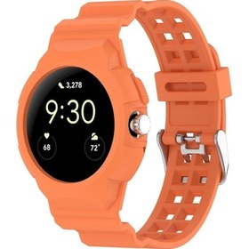 Resim Sones Google Pixel Watch 2 Entegre Tamamen Kapalı Silikon Saat Kordonu 