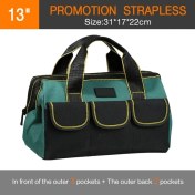 Resim Mingjin Shop 1 13 Inç Satış Tarzı Dtbd Elektrikçi Çantası Çok Fonksiyonlu Alet ÇANTASI1680D Oxford Su Geçirmez Büyük Kapasiteli Aşınmaya Dayanıklı Alet Depolama Toolkit Dıy Araçları (Yurt Dışından) 