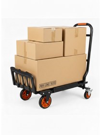 Resim Fujika Yeni Nesil 4 Tekerlek Profesyonel 130KG Taşıma Kapasite Katlanır El Arabası Koli Yük Eşya Paket 