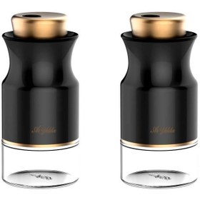 Resim Aryıldız Black Line Gold Tuzluk Biberlik 