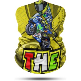 Resim Doctor Sarı VR46 V2 Motorcu Boyunlugu Unisex Bandana Motosiklet Bandana Boyunluk Kadın Erkek Boyunluk Headwear BDK949 