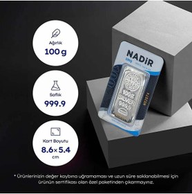 Resim Nadir Gold Nadir 100 Gram Külçe Gümüş 
