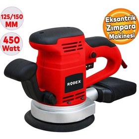 Resim Rodex RDX377 Eksantrik Zımpara Makinesi 450W 125 MM 