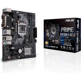 Resim ASUS Prime H310m-d R2.0 Intel H310 Lga1151 Ddr4 2666 Dvı Vga Usb3.1 Led Matx Win7 Win10 Destekli 