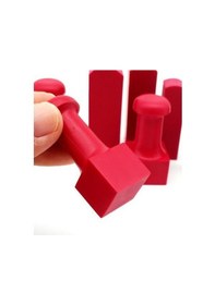 Resim Mühür Kauçuk Alaşım Kırmızı Kaşe Kare 22x22 