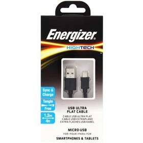 Resim Energizer C21UBMCGBK4 1.2m Flat Micro Siyah Usb Kablosu 