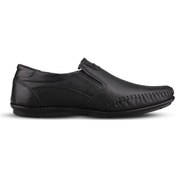 Resim Mp 242-4555 Hakiki Deri Erkek Casual Ayakkabı - Siyah - 44 Siyah 