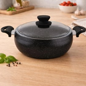 Resim Lavonni Granit Pro 26 Cm Derin Granit Güveç Tencere Siyah Bakalit Saplı 