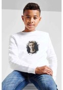 Resim K Pop Han Wolf Exo Xoxo Baskılı Unisex Çocuk Beyaz Sweatshirt Beyaz 