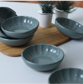 Resim Granit Turkuaz Çerezlik/sosluk 12 Cm 6 Adet Q07 
