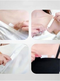 Resim jetfast 36 Parça Şeffaf Elbise Sabitleyici Dekolte Takı Kıyafet Sabitleme Bandı Elbise Kaydırmaz Bant 