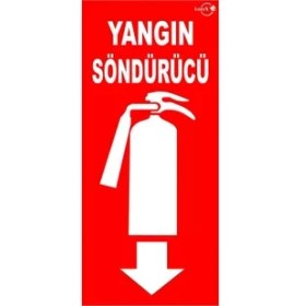 Resim Yıldırım 5 Adet Fosforlu Yangın Tüpü Söndürme Cihazı Levhası 