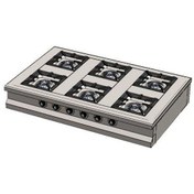 Resim Csa Karacasan Set Üstü Altılı 6 Gözlü Doğalgazlı Ocak 150x100x25cm 