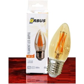 Resim Orbus 4W E27 Dekoratif Rustik Filament Led Ampul 