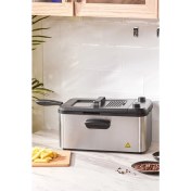 Resim Gri Inox Yağ Filtreli Zamanlayıcılı Fritöz Xl 3,2l, Sağlıklı ve Pratik Kullanım 