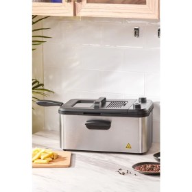 Resim Gri Inox Yağ Filtreli Zamanlayıcılı Fritöz Xl 3,2l, Sağlıklı ve Pratik Kullanım 