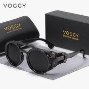 Resim VOGGY Moda Basit Retro Punk Yuvarlak Koruyuculu Gözlük, Erkek ve Kadınlar için Sürüş, Bisiklet, Kamp, Yürüyüş, Balıkçılık, Tatil, Seyahat ve Parti Aksesuarı Hediye 