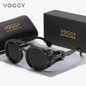 Resim VOGGY Moda Basit Retro Punk Yuvarlak Koruyuculu Gözlük, Erkek ve Kadınlar için Sürüş, Bisiklet, Kamp, Yürüyüş, Balıkçılık, Tatil, Seyahat ve Parti Aksesuarı Hediye 