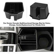 Resim Xindoker Honda Civic İçin Pratik Araç İçi Düzenleyici - Çok Bölmeli Abs Saklama Kutusu 
