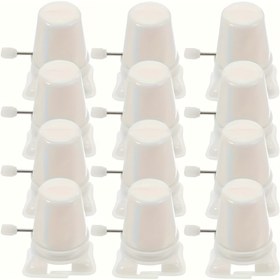 Resim 12 adet Mini Robot Hareket Mekanizması, Upwinding ile, Kil Modelleri için Değiştirilebilir Bacaklar, Lazer Kesim Beyaz Plastik Güç Ünitesi 