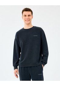 Resim Skechers M Loose Crewneck Sweatshirt Erkek Siyah Sweatshirt S2510041-3817 Siyah 