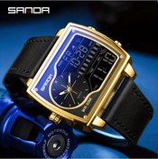 Resim Oldfriend Siyah Altın L Erkek Sanda Saati Çift Ekranlı Su Geçirmez Terlemeye Dayanıklı Dijital Spor Saati Diğer 