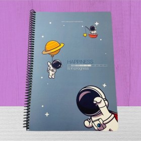 Resim Happıness Sp. Karton Kpk. Defter A4 80yp. Kareli Gümüş 