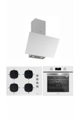 Resim Silverline Beyaz 65 Cm Ocaklı Dijital Fırınlı Ankastre Set (3481 Flam - CS5700E7W01 - BO6502W02 ) 