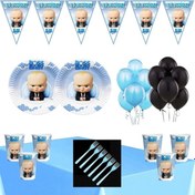 Resim Patron Bebek 32 Kişilik Doğum Günü Parti Seti Ekonomik Süsler 