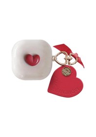 Resim Microsonic Samsung Galaxy Uyumlu Buds 2 Pro Kılıf Süslü Kalp Desenli Kırmızı 