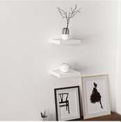 Resim Minarmobilya Minar Gizli Tutuculu 2'Li Duvar Rafı 23 Cm - M.Beyaz 