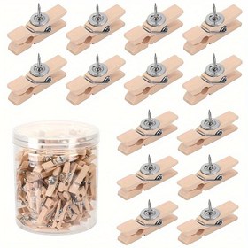 Resim 30 adet Push Pin Ahşap Çerçeve Seti, Kolay Depolama ve Taşıma için Şeffaf Kutuda Paketlenmiş, Cork Panoları ve Duyuru Panoları için Uygun Çok Yönlü Push Pins, El Sanatları Süsleme Aksesuarları. 