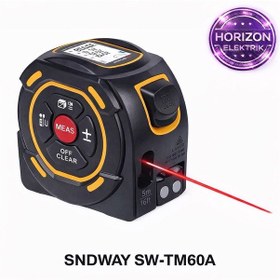 Resim Sndway Sw-tm60a Lazer Mesafe Ölçerli Şerit Metre 5 Metre 