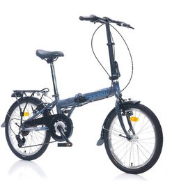 Resim Corelli Simple - 16'' Kadro - 20 Jant - Katlanır Bisiklet - Gri - Kırmızı 