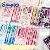 Resim 6'lı Kutu Sanrio Aile Seti Silinebilir Jel Kalemler - Sevimli Yumiko ve Arkadaşları Temalı, Plastik Malzeme, Hayvan Desenli, Pürüzsüz Yazım, Hediye, Sınavlar ve Ofis Kullanımı İçin 