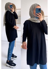 Resim Kahijab Basic Merserize Tunik - Siyah 