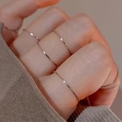 Resim 5 Adet Basit Tasarım Bakır Yüzük Seti, Yığınlanabilir Düz Bant Yüzükler Kadınlar İçin, Çok Yönlü, Günlük ve Parti Giysisi ile, Noel Mevsimi için, Tüm Mevsim Aksesuar 