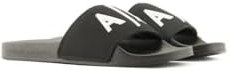 Resim Armani Exchange Erkek Mykonos, Kint Band, Big Logo Slide Sandalet 